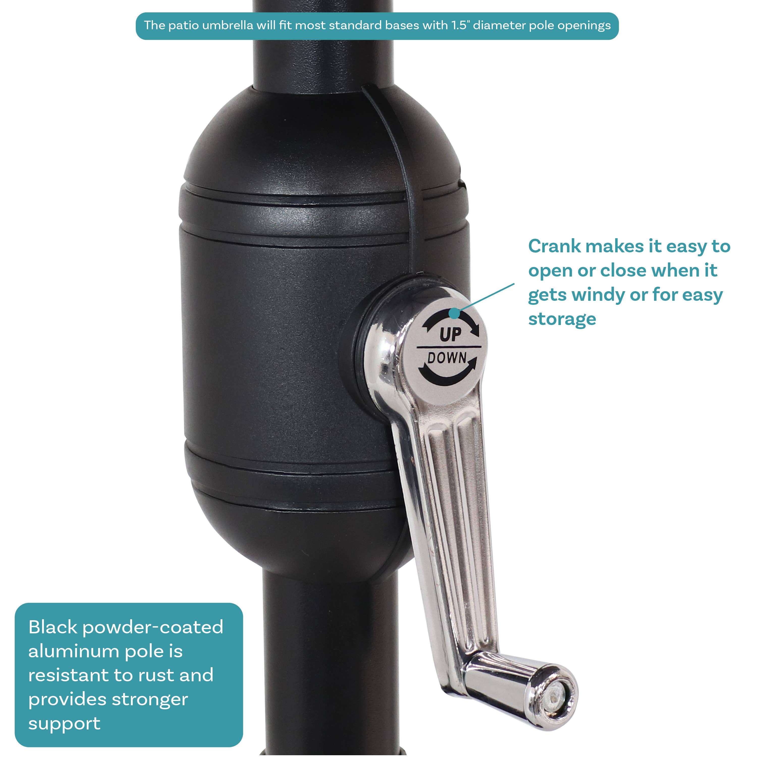 Sunnydaze Decor - Vente Parasol d'extérieur - Parasol de terrasse solaire de 9 pieds avec inclinaison et manivelle, orange3