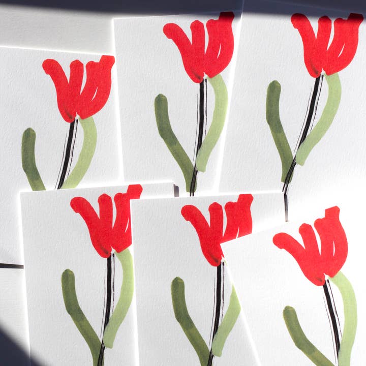 Lucky Luijk - Wholesale Everyday greeting card - Red Tulip Card2