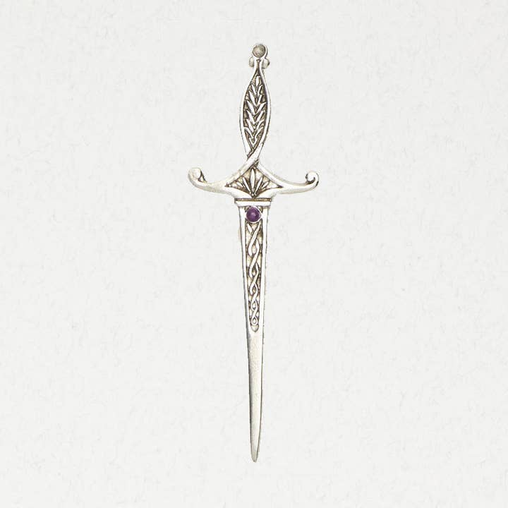 Celtic Pewter Pendant Necklace - Excalibur with Accent Stone for wholesale by Nirvana LLC