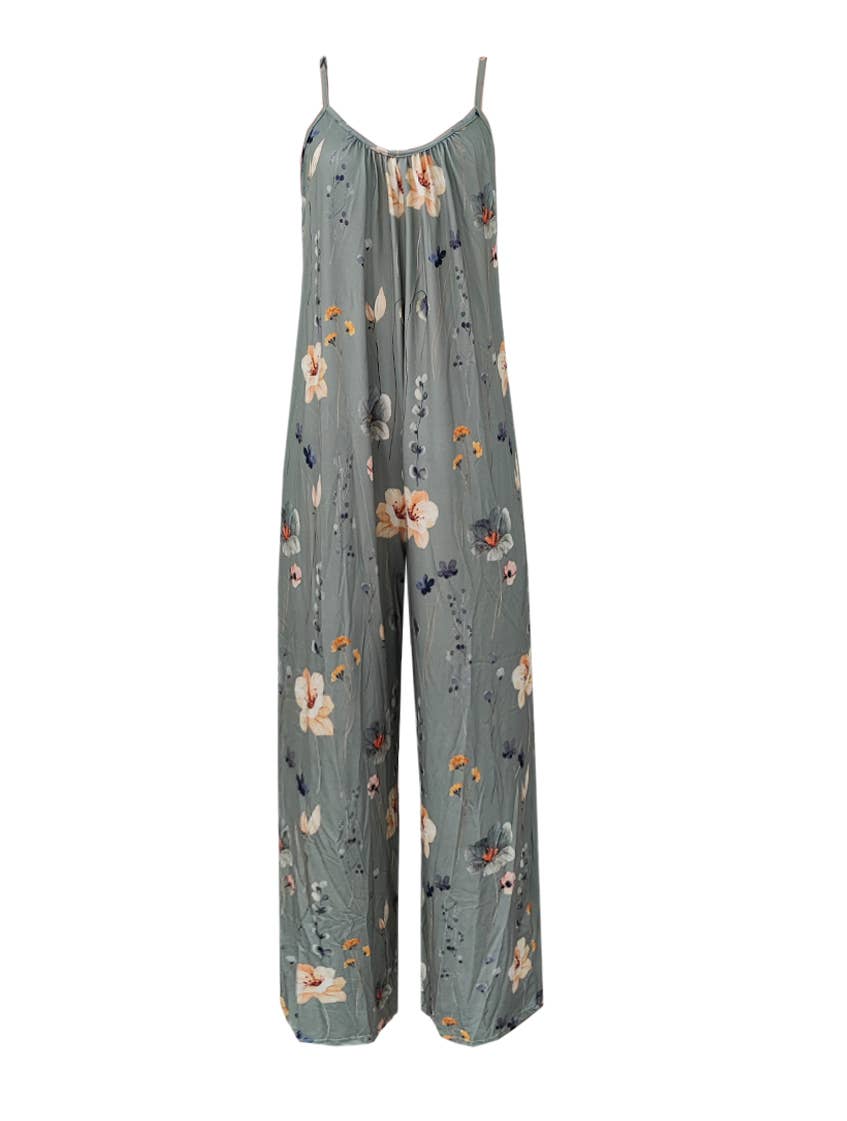HIDDENBRAND - Wholesale Jumpsuit - Women's - Casual Sleeveless Floral Print Jumpsuit9