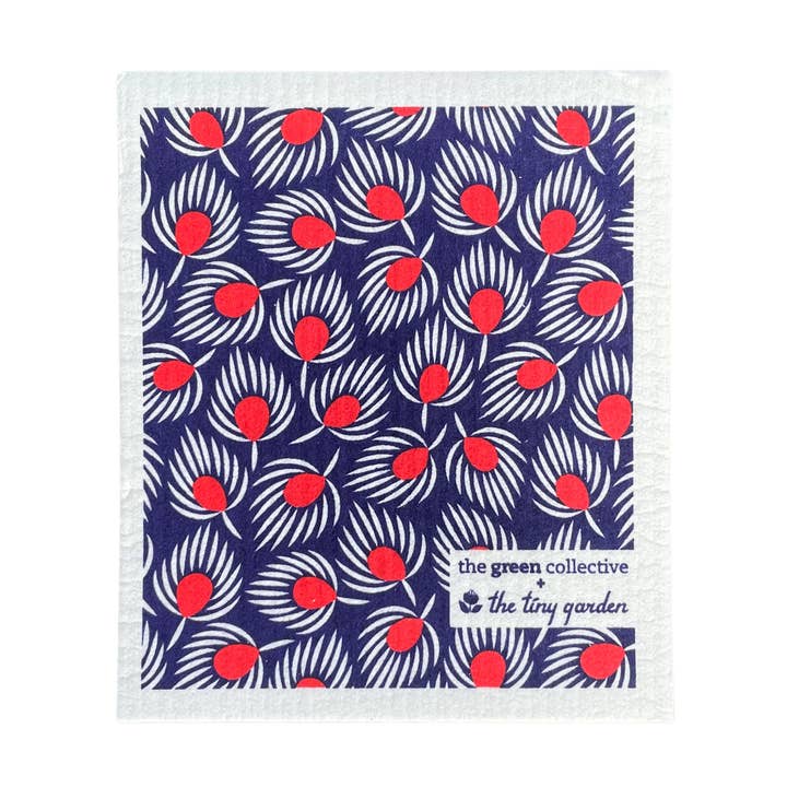 Fan Feathers Swedish Dishcloth Spruce for wholesale by The Green Collective