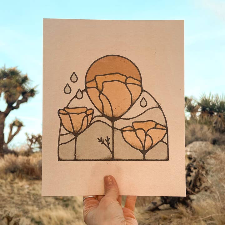 Amber Morgan - Wholesale Art Print - California Poppies 8x10 Art Print2