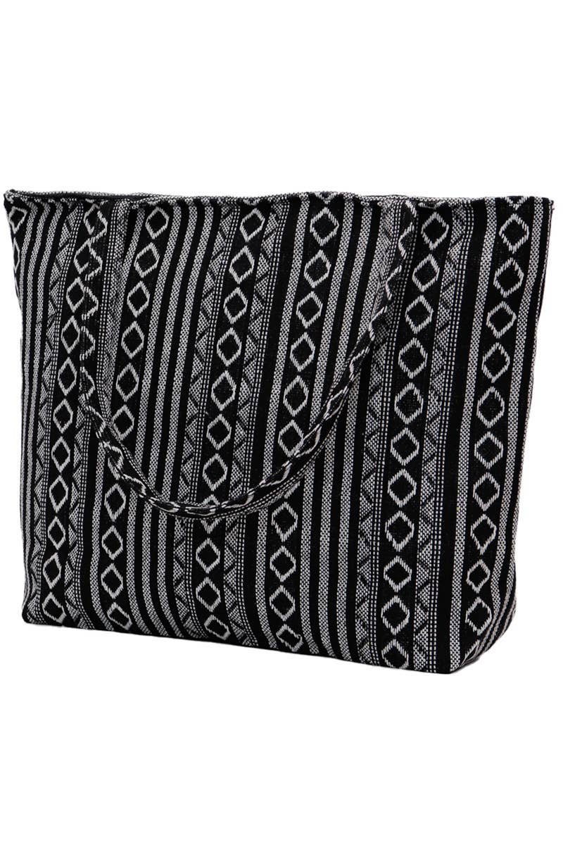 ASSORTED Navajo Baja Tribal Woven Canvas Tote Bag for wholesale on Faire7