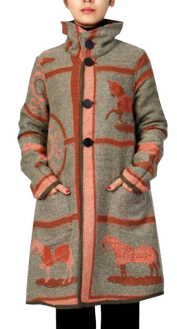 Winding River - Wholesale Coat - Women's - Equestrian Orange Reversible Coat – Gallop Collection1