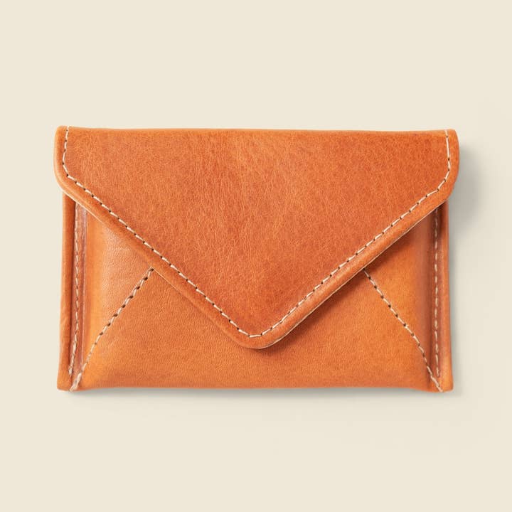 Women's Mini Leather Envelope Wallet - RFID wallet - Natural for wholesale by CASUPO