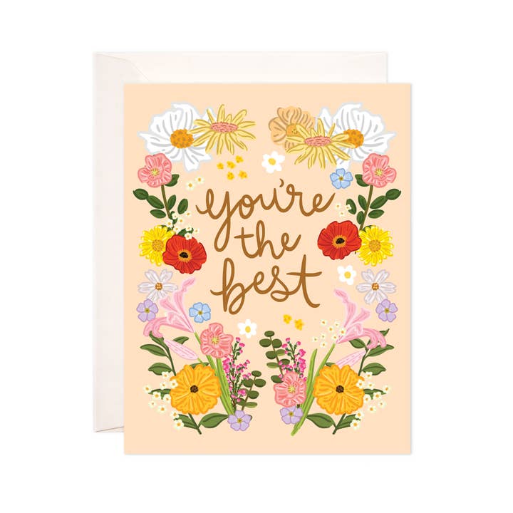 Bloomwolf Studio - Wholesale Love Card - Floral Best Greeting Card - Love & Friendship Card
