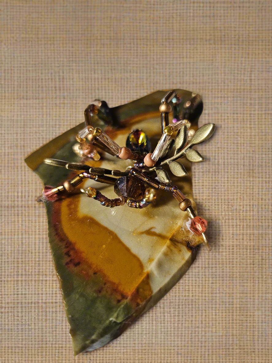Jungle Relics - Wholesale Sculpture - Jeweled Insect and Creature Art: Small Stone and Bead Sculptures on Semi-Precious Stone11
