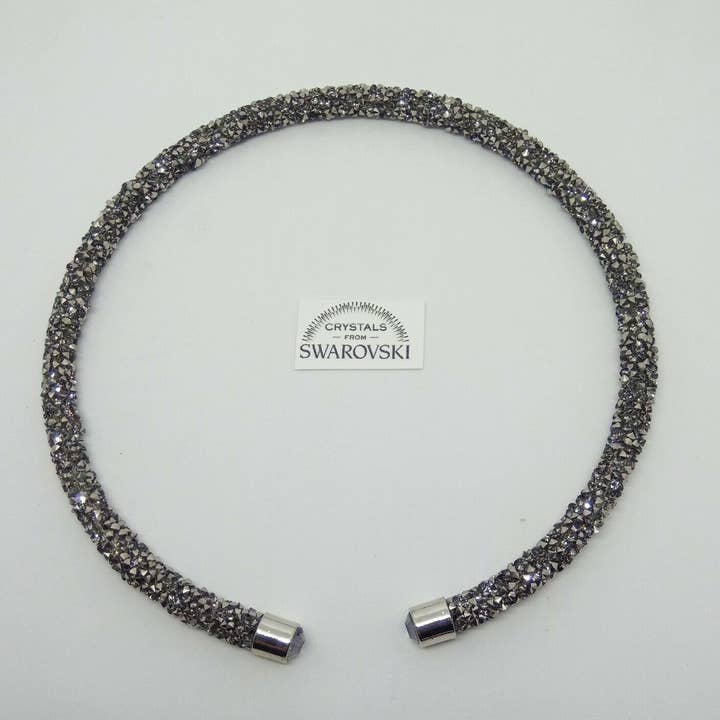 Girocollo rigido oro bianco pl e neri per la vendita all'ingrosso da parte di HTB