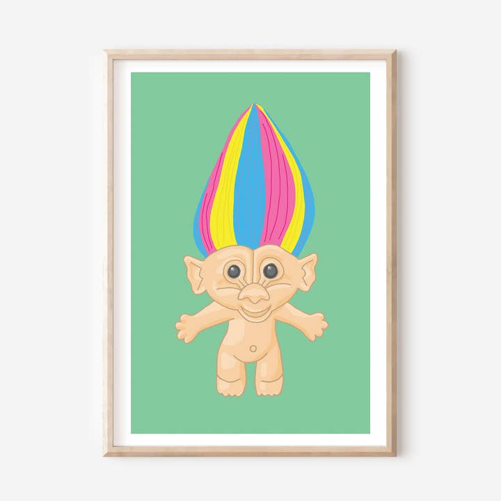 You've Got Pen On Your Face - Wholesale Art Print - Rainbow Troll Doll Art Print | Retro 90s Wall Art0
