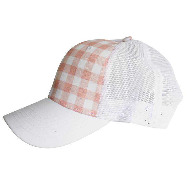 Erröten Sie Buffalo karierte Trucker-Mütze für den Großhandel von Wild Child Hat Co