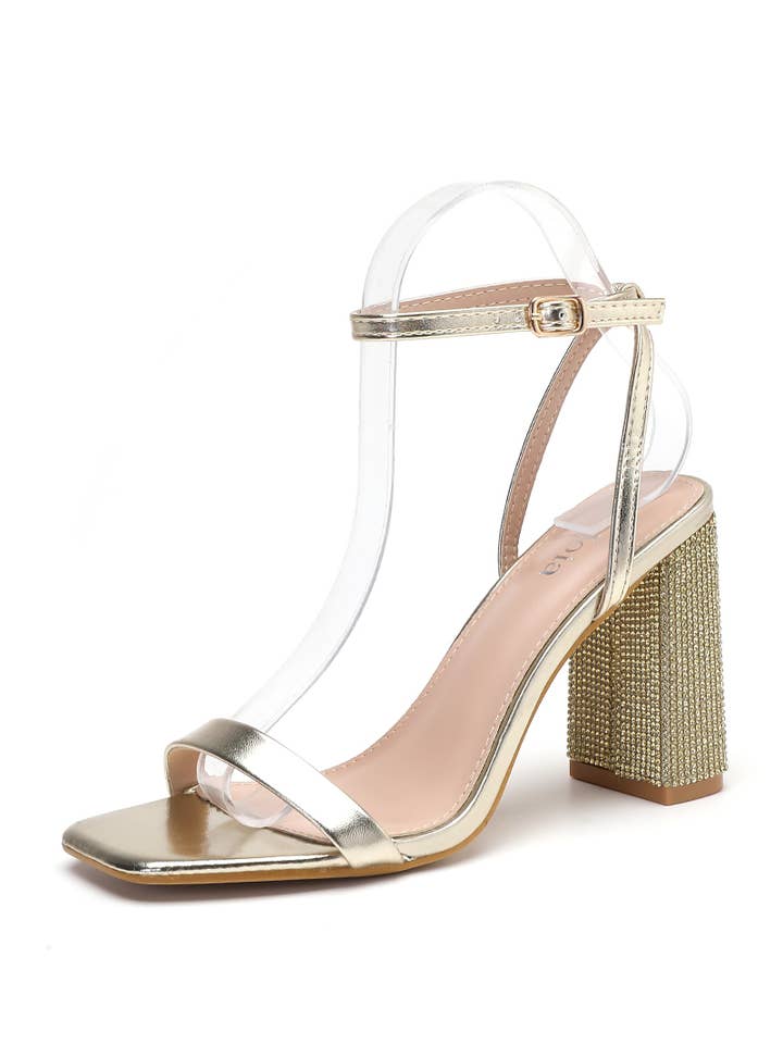 Joia Paris – Großhandel High Heels – Damen – Strassbesetzte Absatzsandalen mit verstellbaren Riemen H8-3638