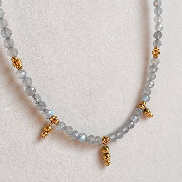 Labradorite Stone Necklace | SELENE for wholesale by Lunaki Design
