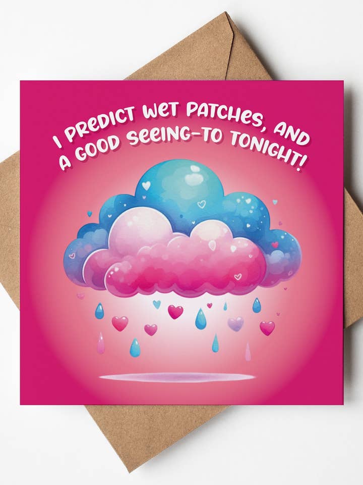 Je prédis des taches humides Carte (paquet de 6) pour la vente par Sweary Card Lady