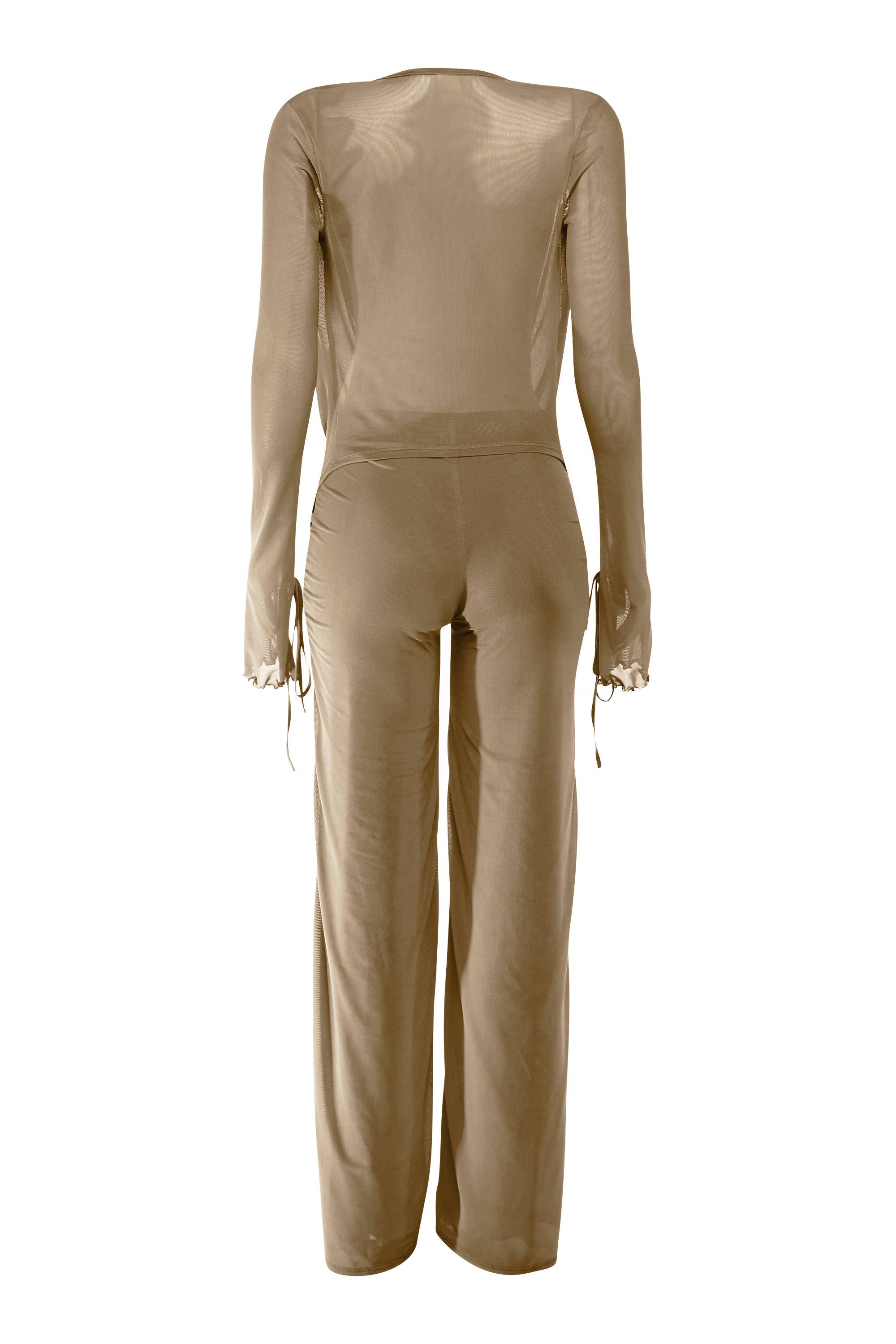 K Too - Wholesale Set met top en broek (GEEN Loungewear) - Dames - Top met coltrui en lange mouwen & set met wijde broekspijpen2