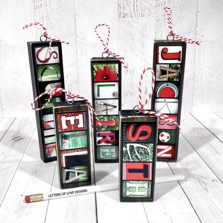 Christmas Ornaments, Custom Christmas Gifts & Home Decor USA for wholesale by Letters Of Love Designs