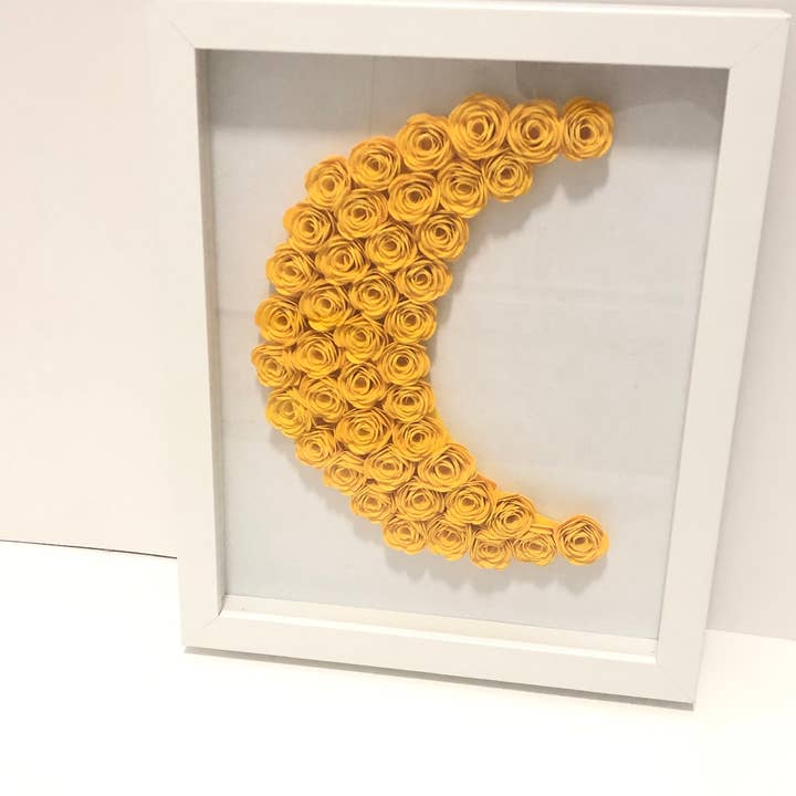 8" x 10" Moon Crescent Paper Flower Box Gift for wholesale by Jadore