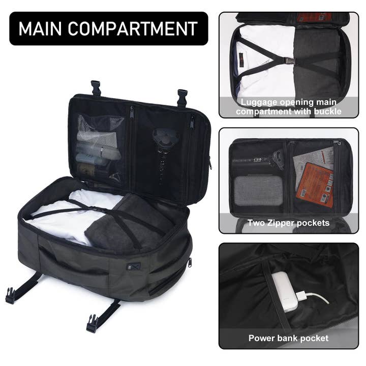 wandf - Wholesale Backpack - Unisex - Personal Item Bag Carry On Backpack with Charging Port6