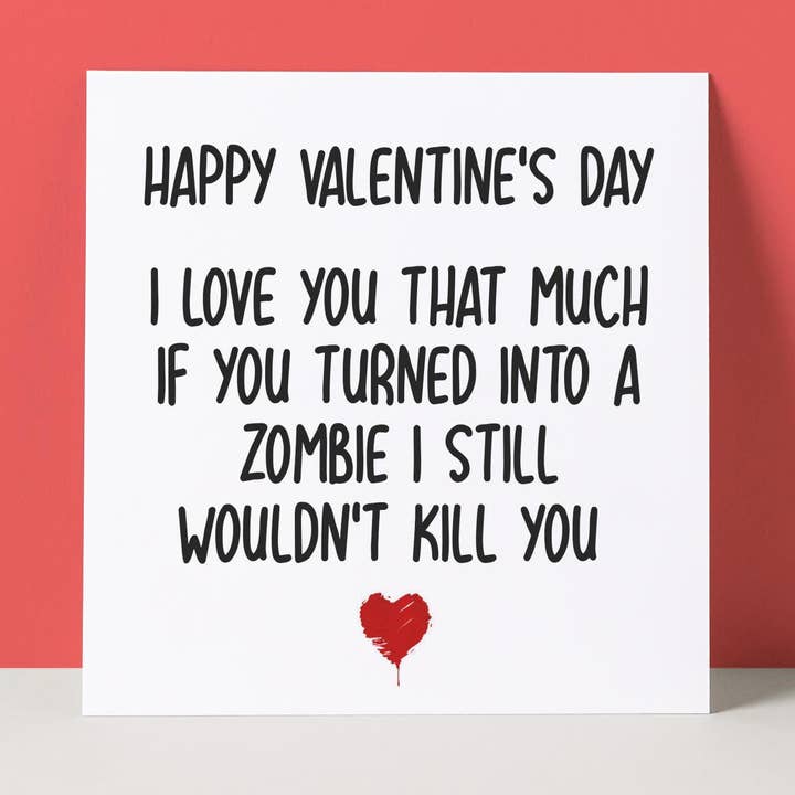 CARTE DE SAINT-VALENTIN - NE TE TUERAIT PAS ZOMBIE pour la vente par Pack a Punch Designs
