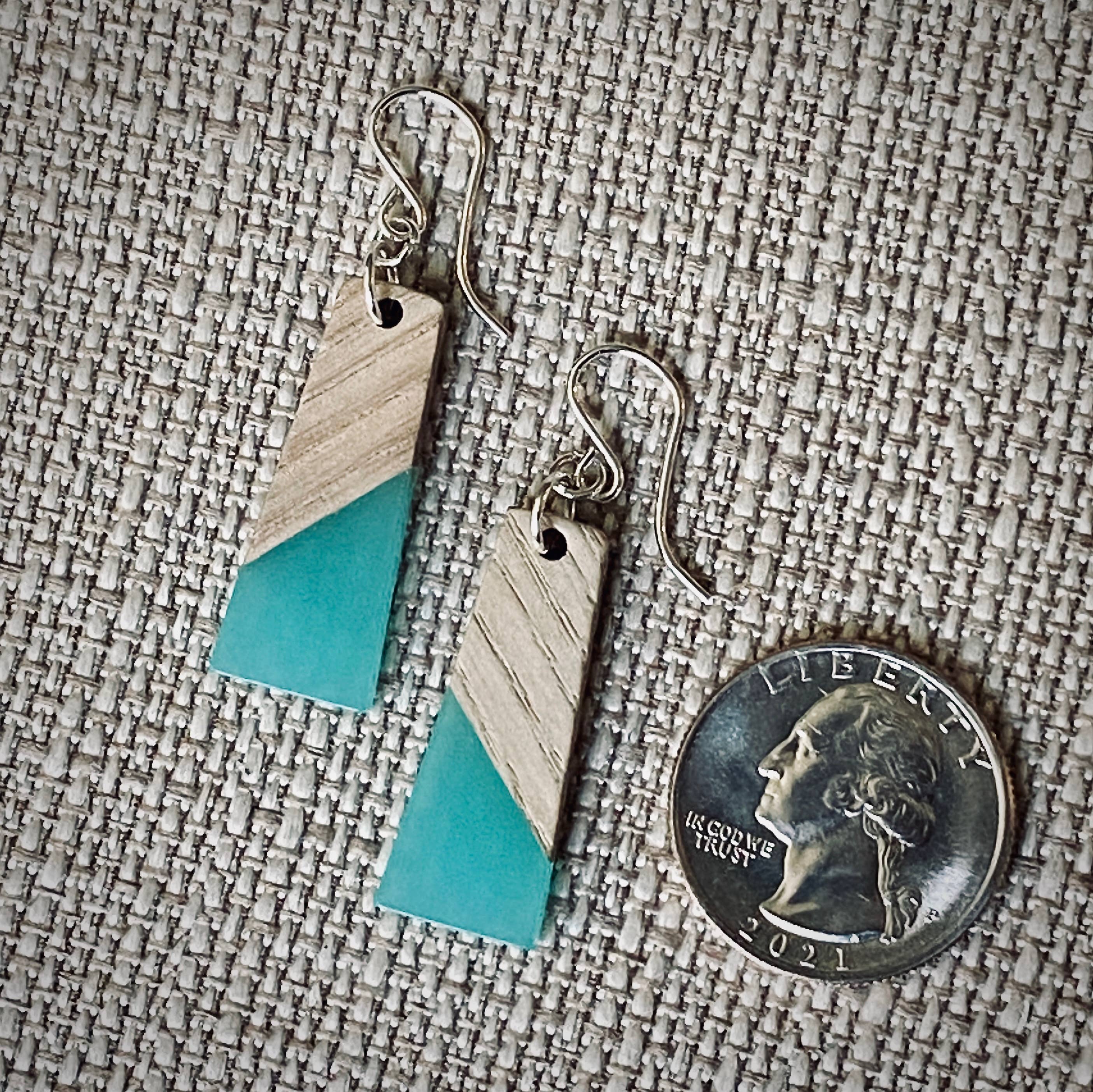 Nancy Reid Carr - Wholesale Dangle Earrings - Modern Boho - Trapezoid Earrings Wood/Resin11