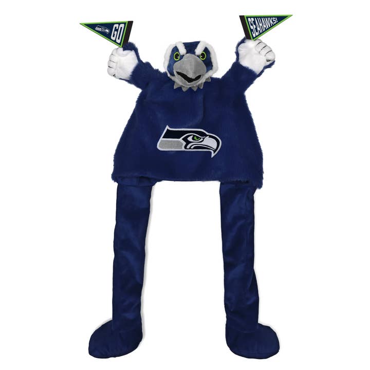 Little Earth Productions - Wholesale Hat Accessory - Men's - NFL Seattle Seahawks Mascot Cheering Sidekick Hat