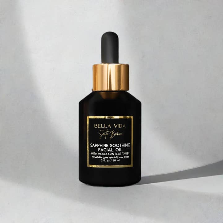 Bella Vida Santa Barbara - Wholesale Facial oil - Sapphire Soothing Facial Oil with Blue Tansy for Acne and Redness2