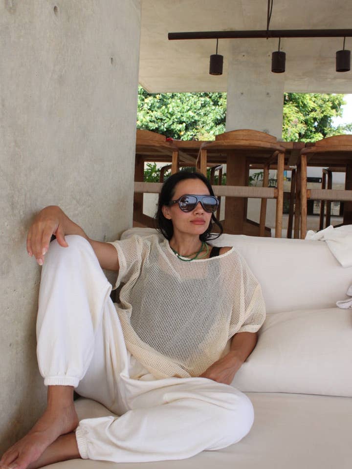 Tristan Netted Bomuldstrøje for engroshandel hos Na Nin