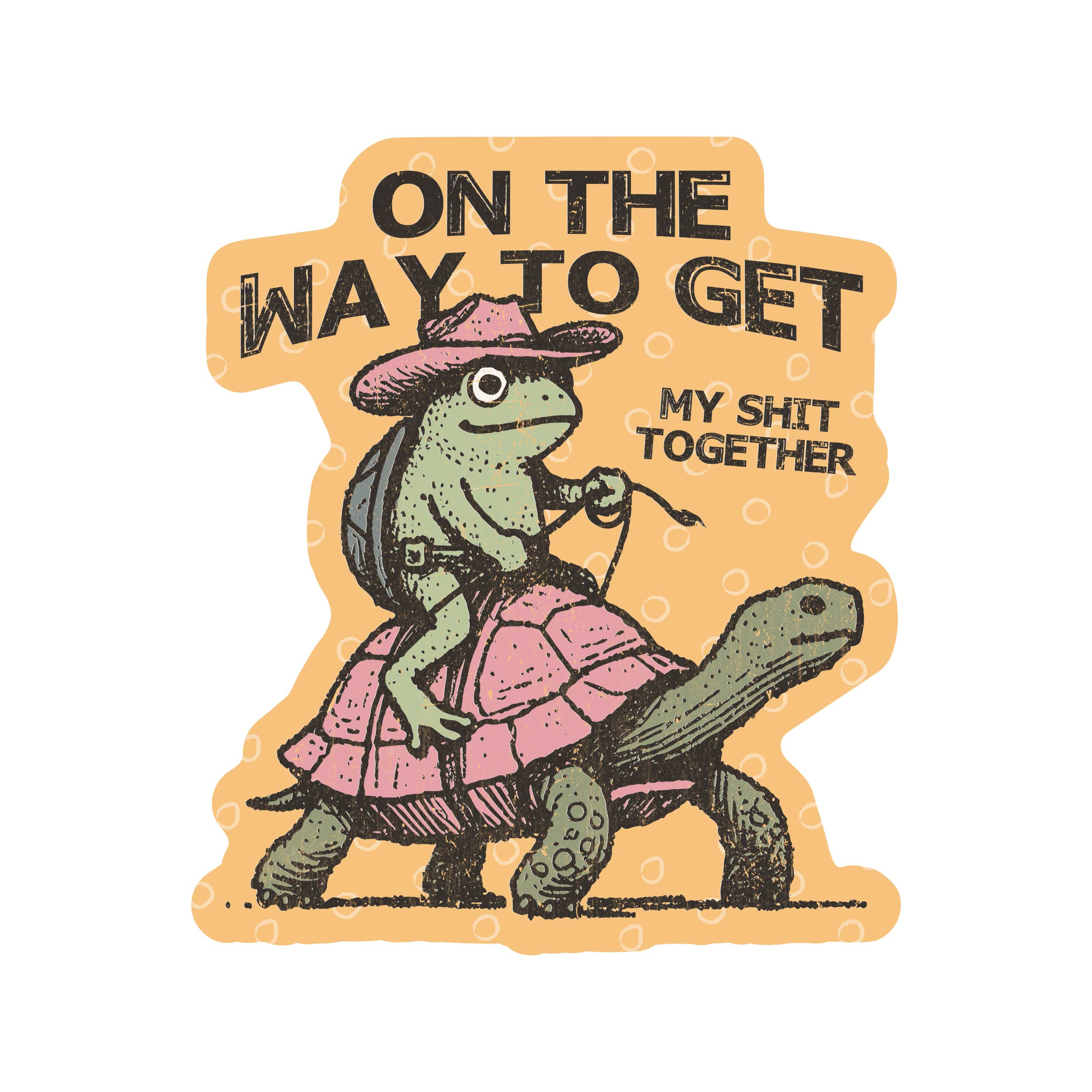 Juju and Moxie - Wholesale Sticker - Swear Frog Cowboy Funny Turtle High Quality Vinyl Sticker0