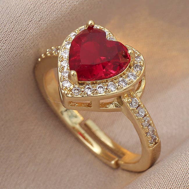 Ole – wholesale Multi-stone ring – Love Alloy Cubic Zirconia Ring R27050