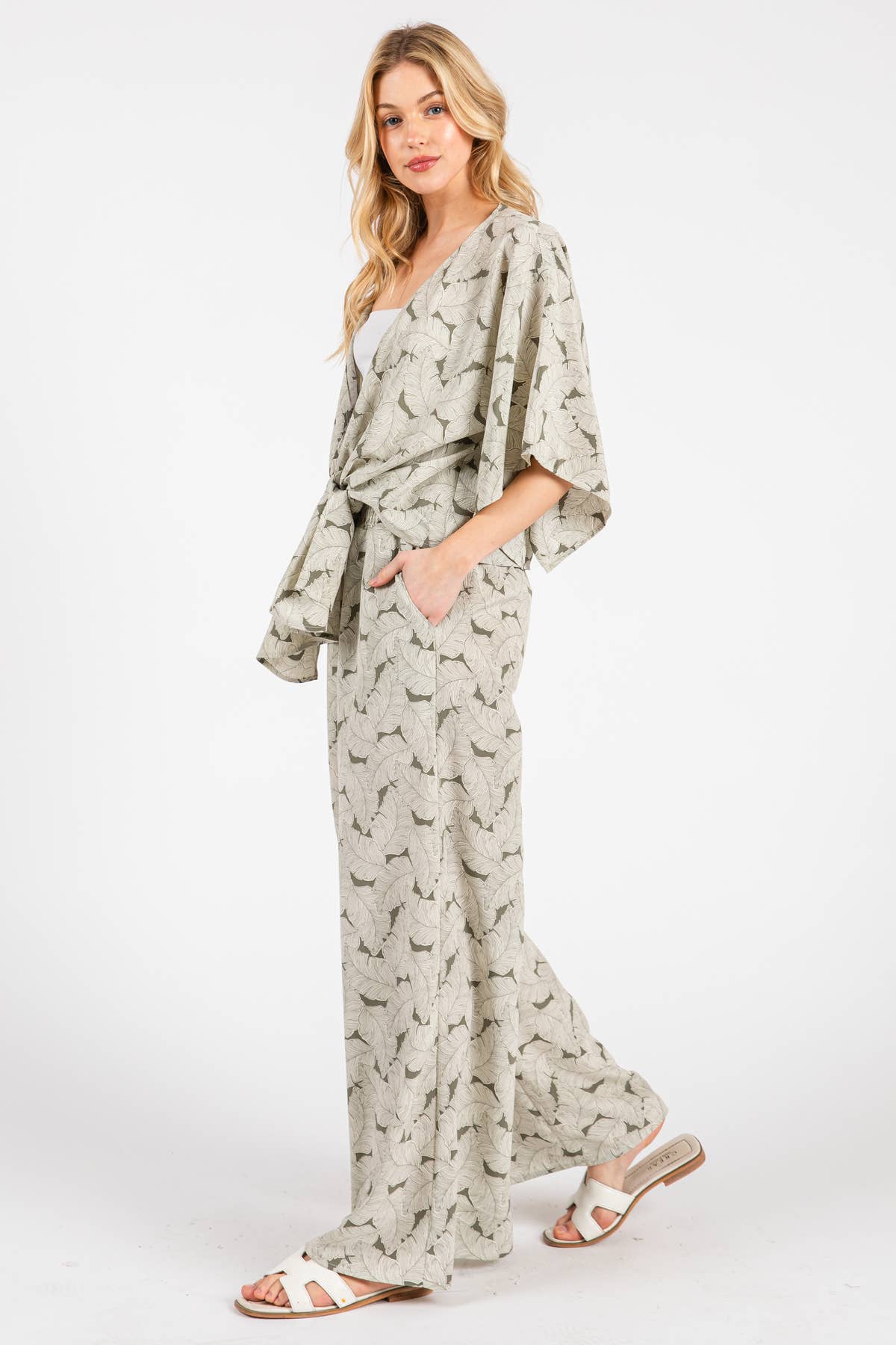 Final Touch – wholesale Pants – Women's – Waist Smocked Wide Leg Pants - VNP70263B714