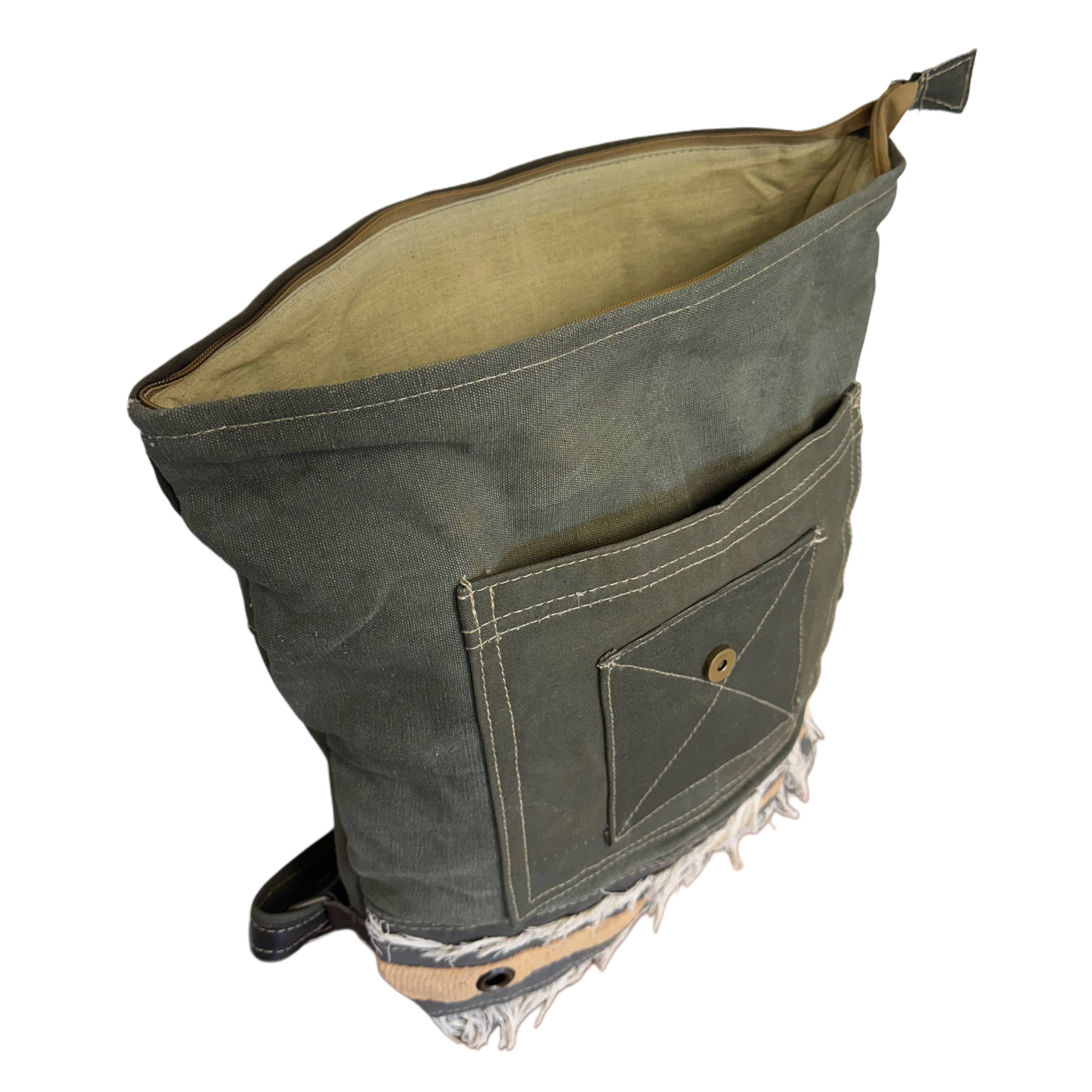 Vintage Addiction - Wholesale Backpack - Women's - Recycled Military Tent Backpack5