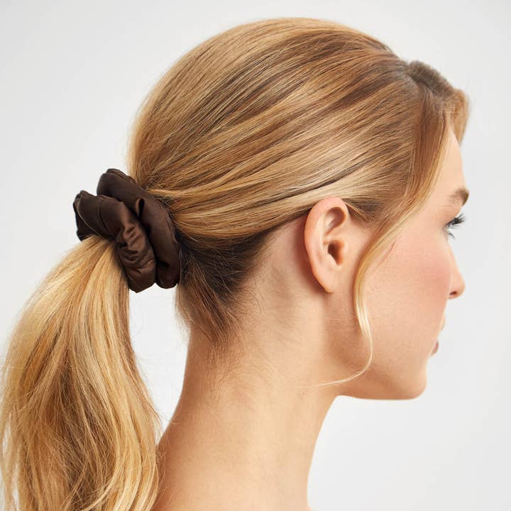 KITSCH - Vendita all'ingrosso Scrunchie - Donna - Set di 3 elastici a forma di nuvola in tessuto riciclato - Palissandro