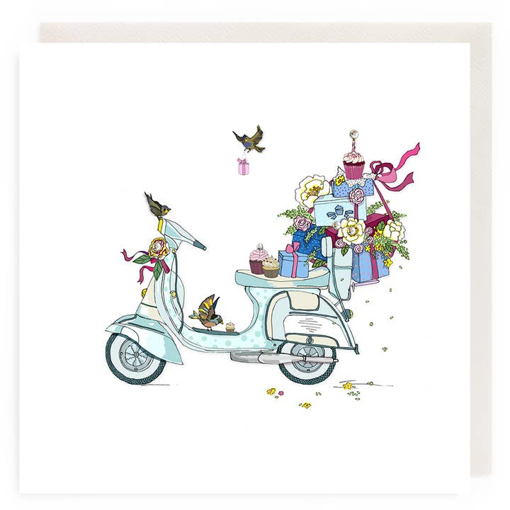 Vespa open card for wholesale by Clear Creations