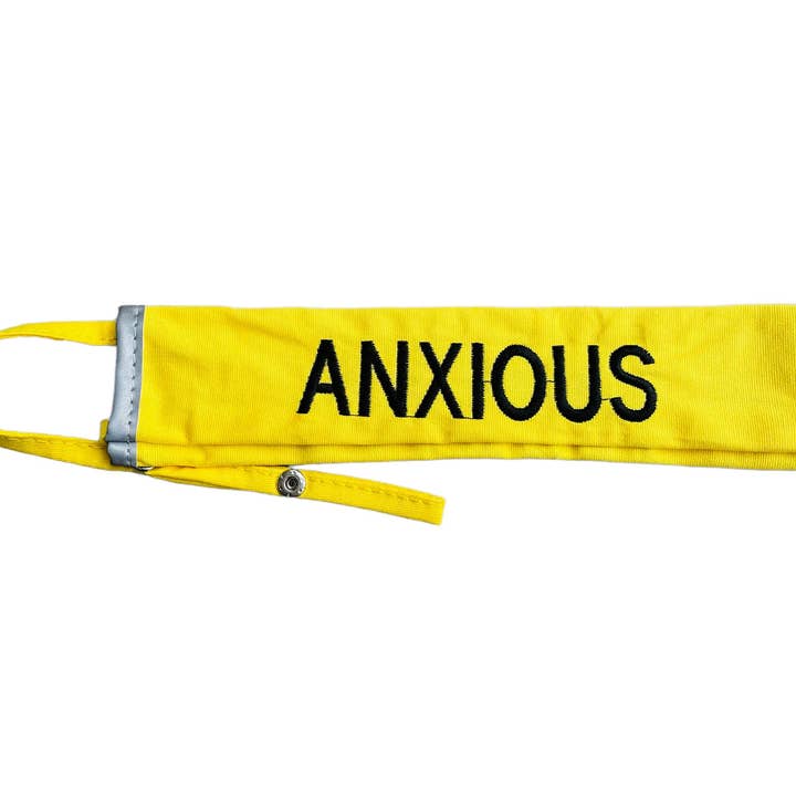 ANXIOUS yellow lead slip cover for nervous dogs for wholesale by My Anxious Dog