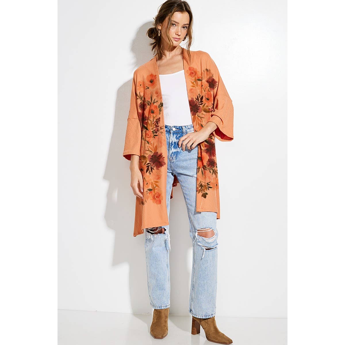 Phil Love - Wholesale Kimono - Women's - Flower print kimono cardigan6
