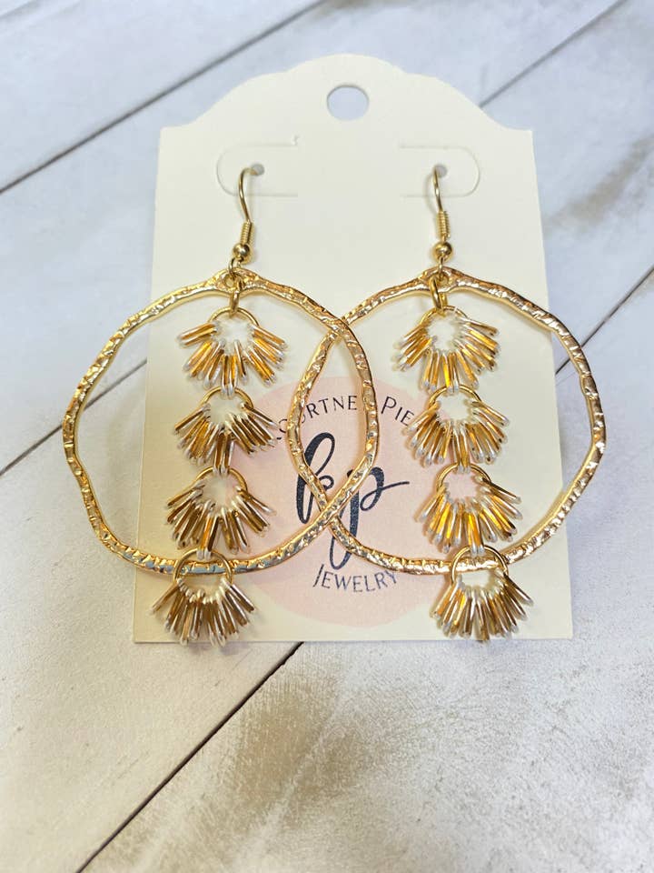 Chain Tassel Hoops for wholesale by KP Designs