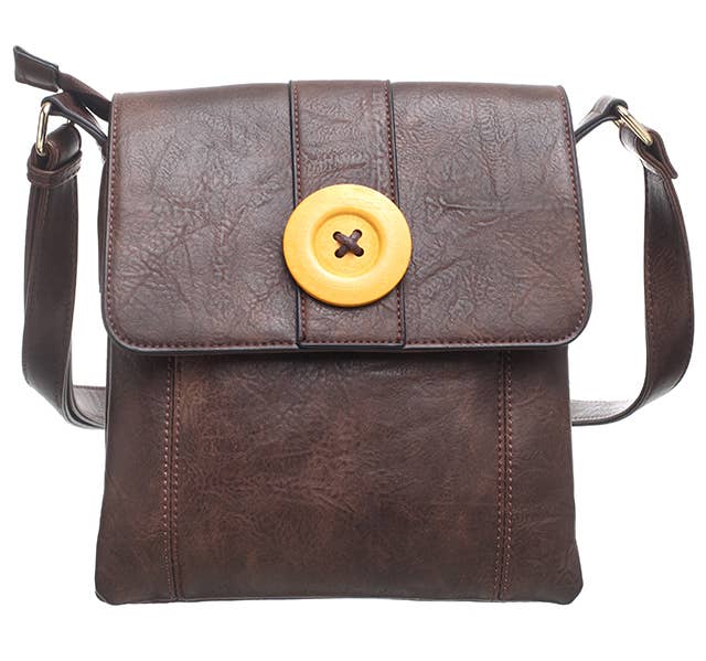 Bessie London – Großhandel Schultertasche – Damen – Schultertasche mit zwei Taschen und Knöpfen2