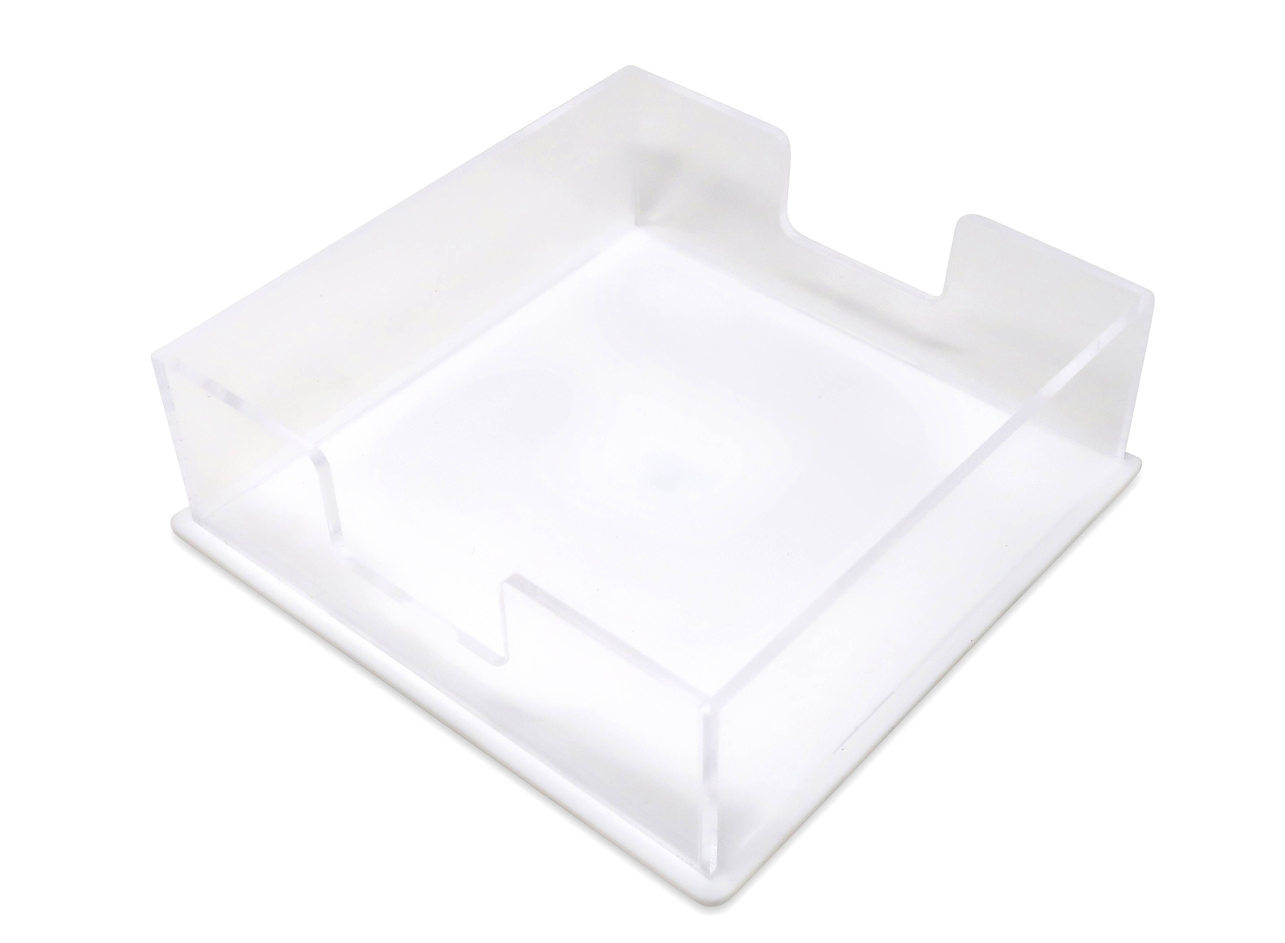 VIVIENCE - Wholesale Napkin Holder - Acrylic Square Napkin Holder with White Base, 8"L
0