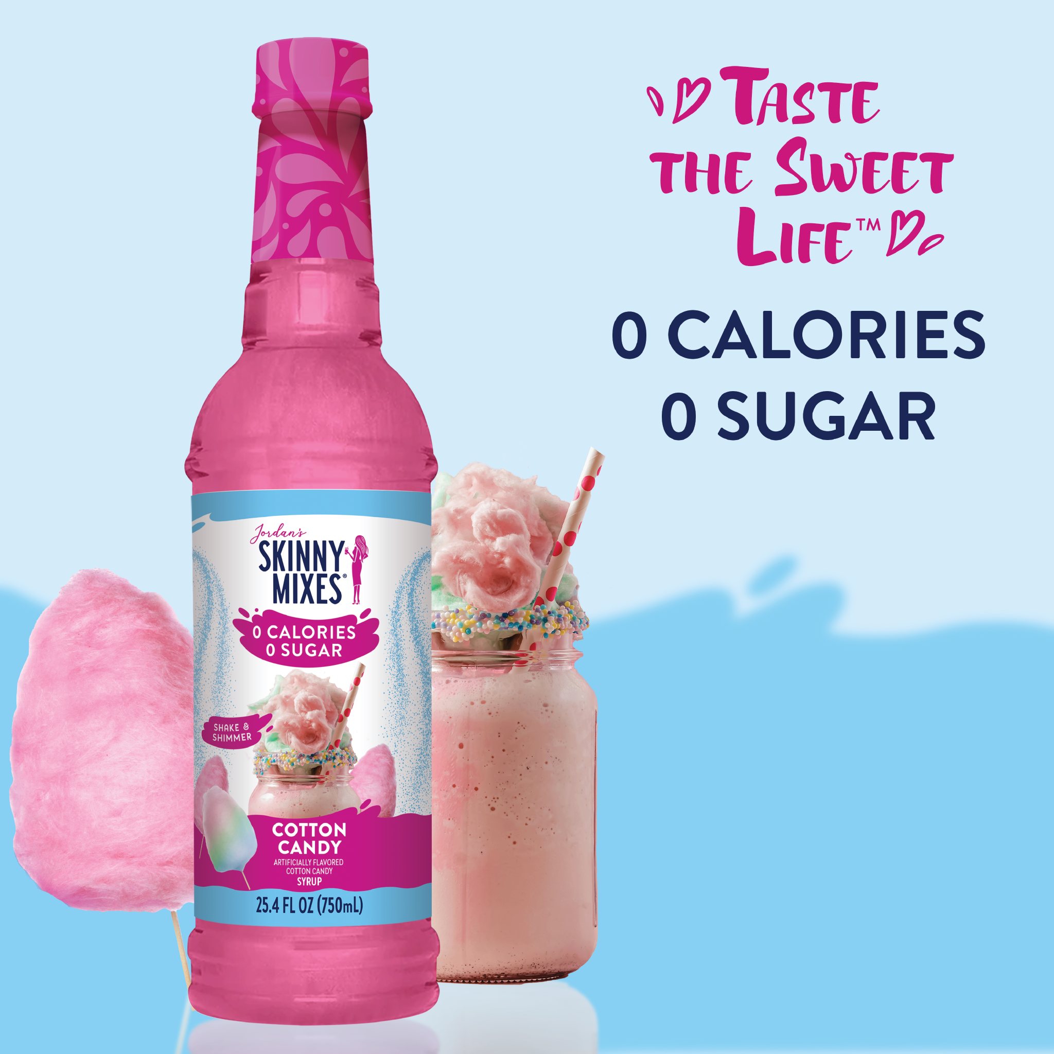 Jordan's Skinny Mixes - Wholesale Cocktail Mix/Syrup - Sugar Free Cotton Candy Syrup2