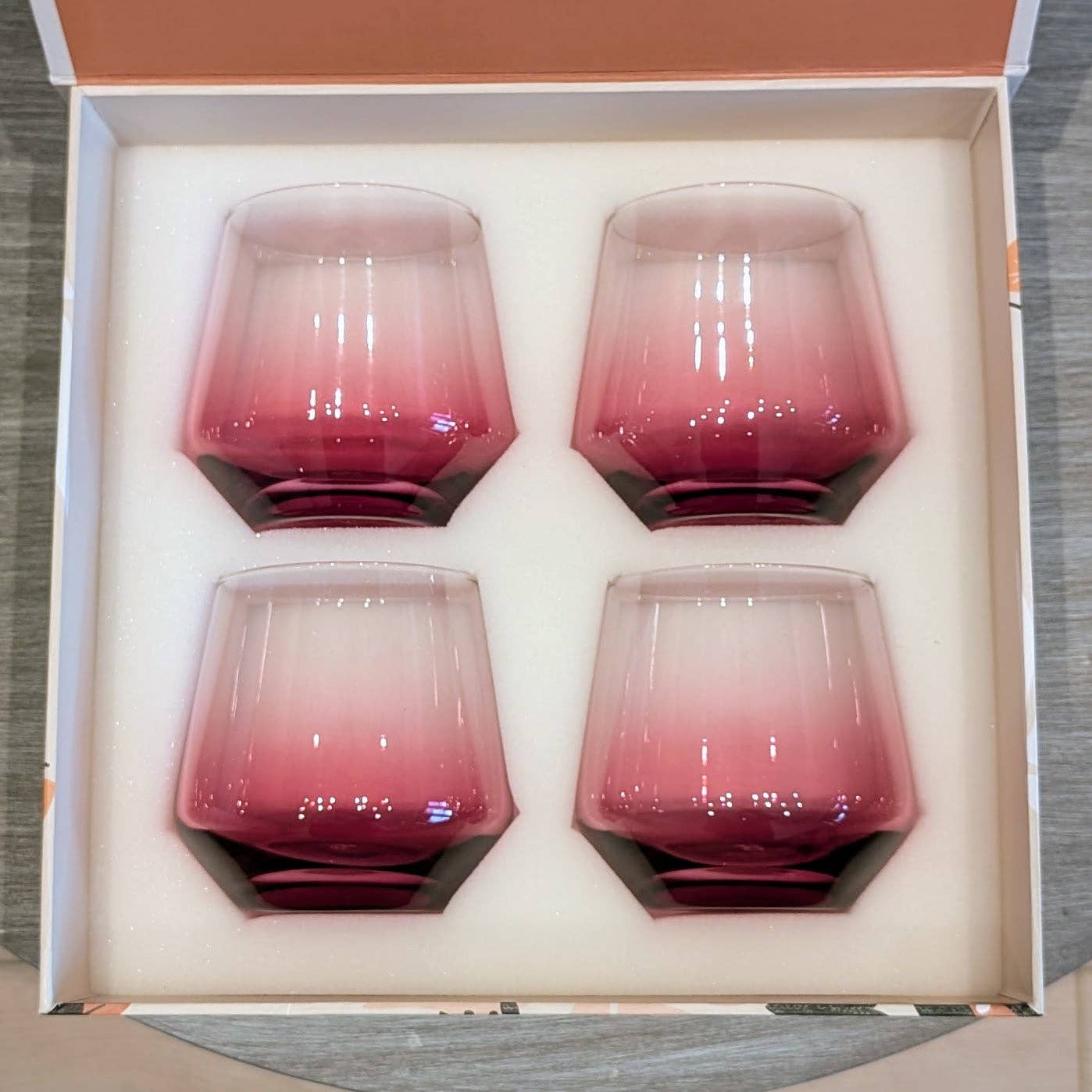 Byrdeen - Wholesale Wine Glass - Chrysanthemum Stemless Glass Set2