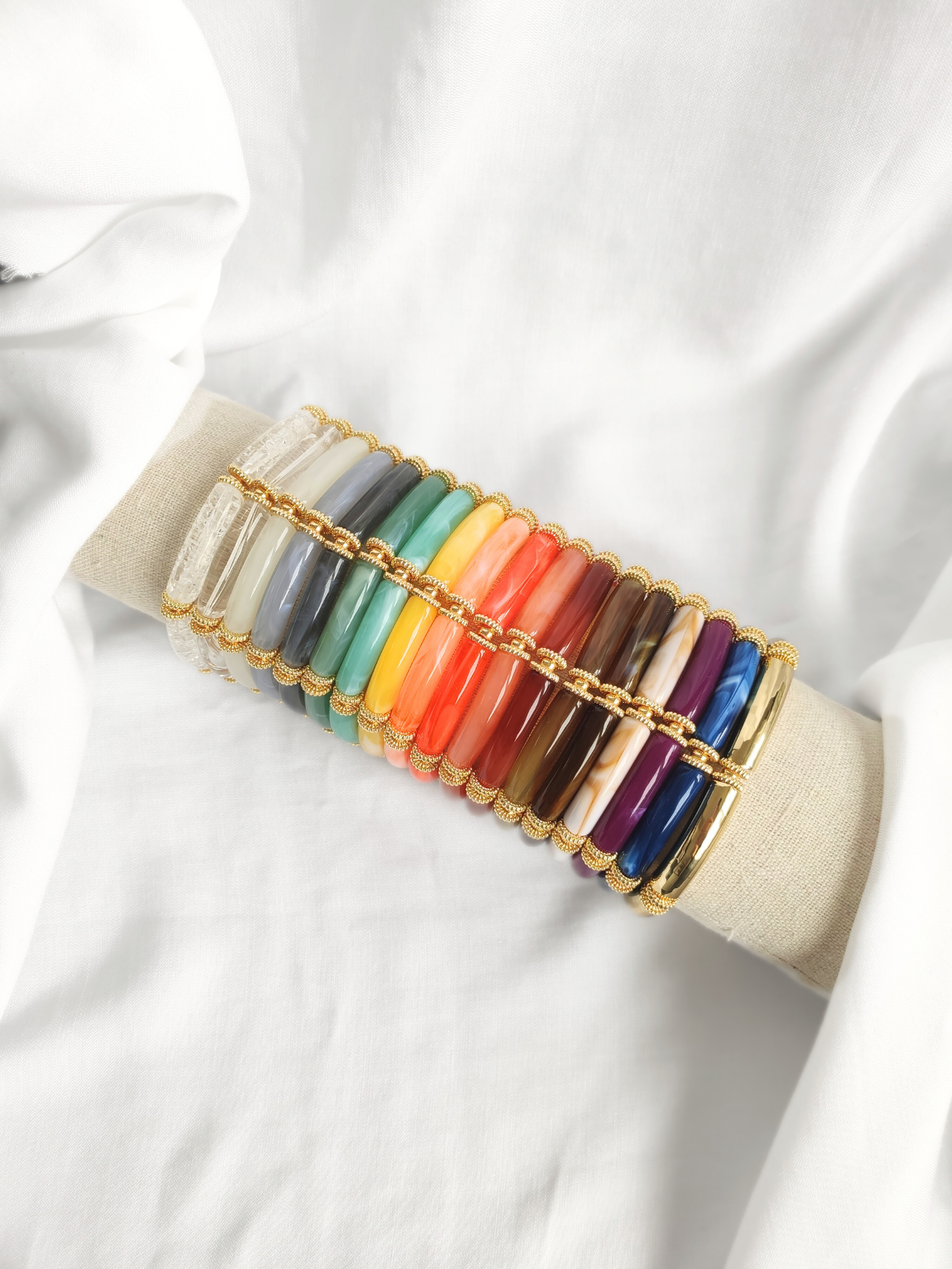 L'Atelier d'Artémis - Venta al por mayor Pulsera de cuentas - Pulsera elástica SALMA23