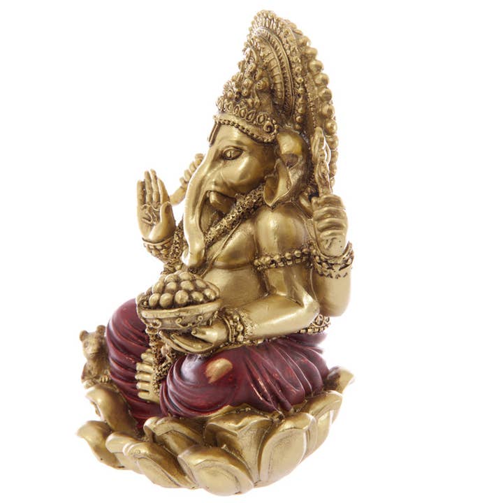 Puckator Ltd - Wholesale Ornament - Gold and Red Ganesh Statue 16cm