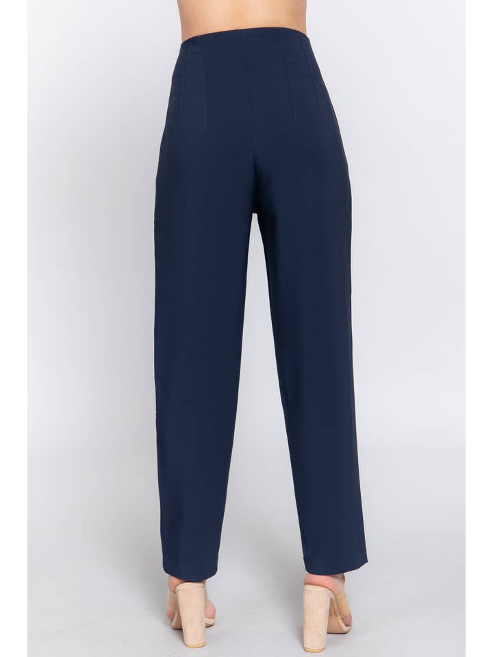 Active Basic | Active USA - Wholesale Pants - Women's - High Waist Pintuck Detail Long Pants43