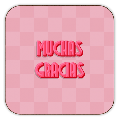 ART WOW – wholesale Coasters – Coasters 'Muchas gracias checkerboard'0