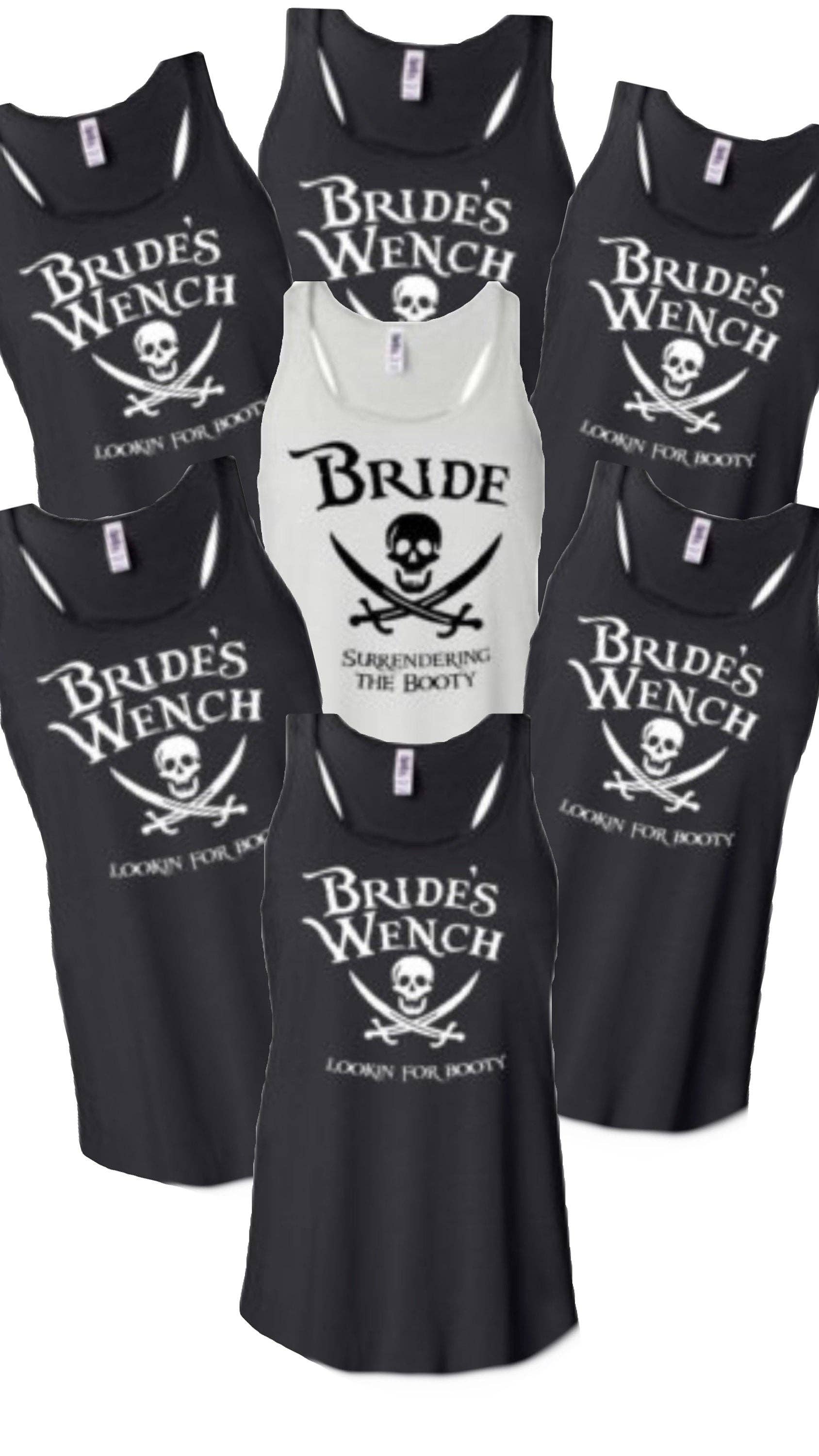 Ruston Rose - Wholesale Screen Printed T-Shirt - Women's - Brides wenches, Bride and her wenches shirt, bridesmaid shirts, bride shirt, Pirate bachelorette, bachelorette shirts, bach party, pirate1