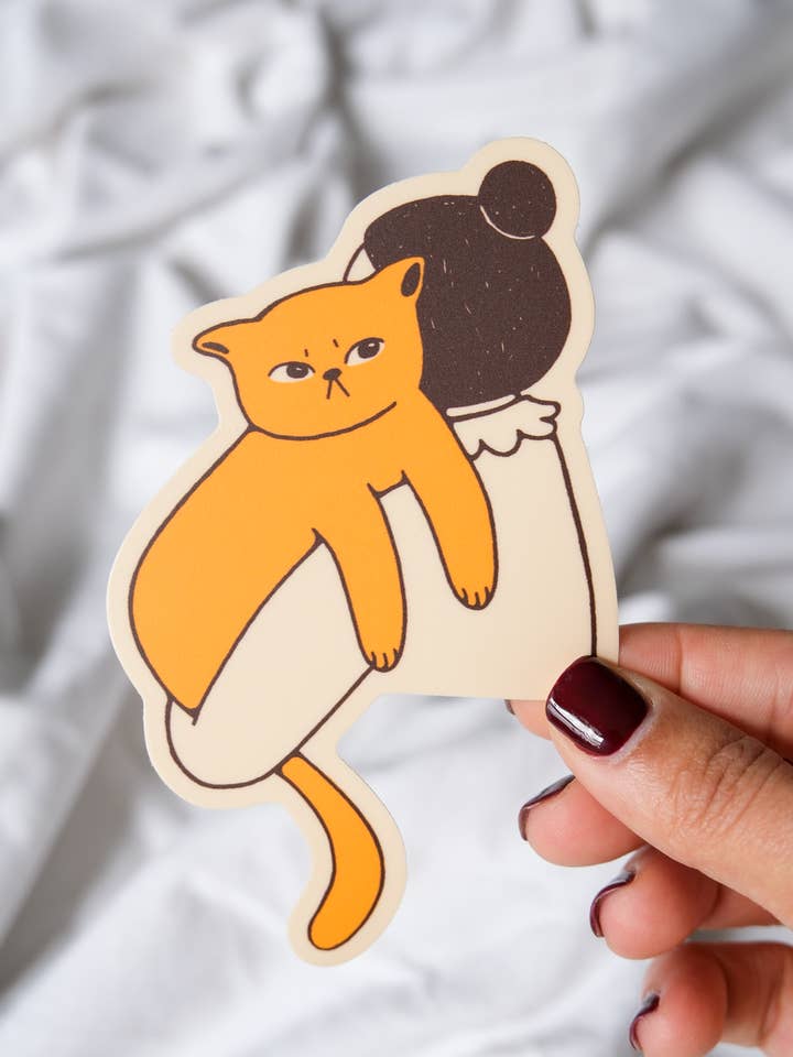 Cat Vinyl Sticker for wholesale by Fromlinetoline