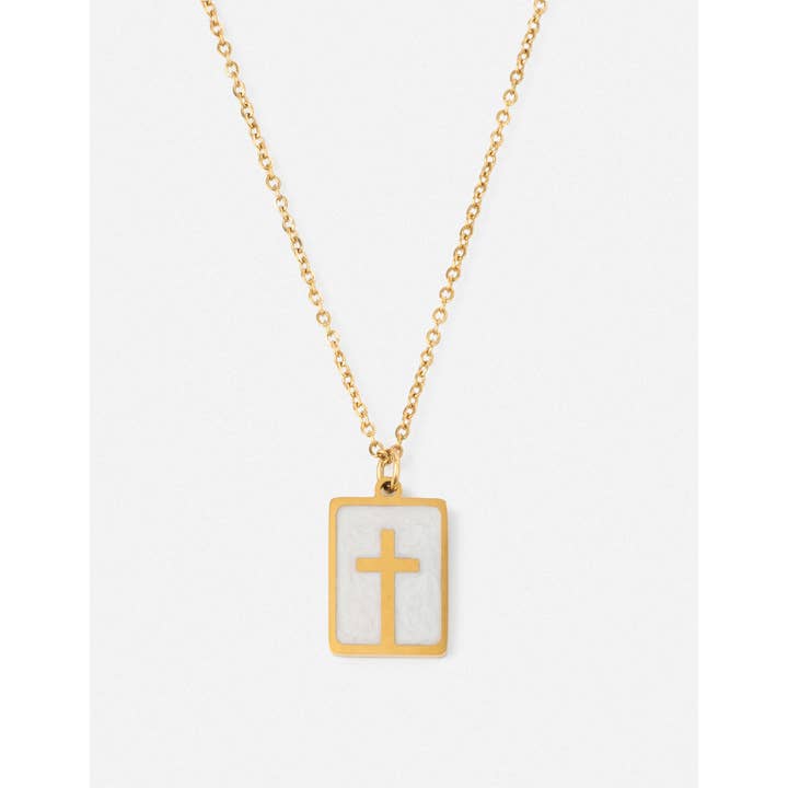 Elevated Faith - Venta al por mayor Collares con colgantes/abalorios - Collar con cruz esmaltada