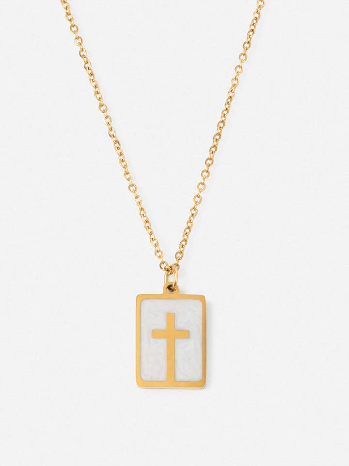 Enamel Cross Necklace for wholesale by Elevated Faith