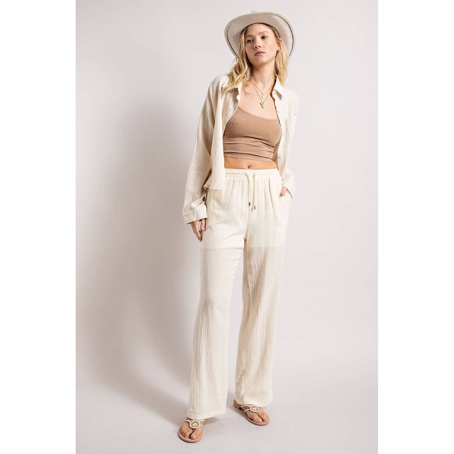 Sweet Generis – wholesale Pants – Women's – GAUZE WIDE LEG PANTS10