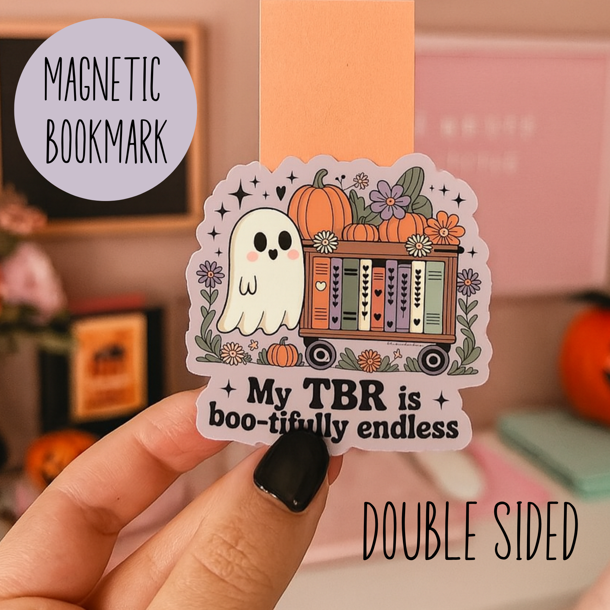 Auburn Row Design – wholesale Bookmark – My TBR is Boo-tifully Endless Magnetic Bookmark4