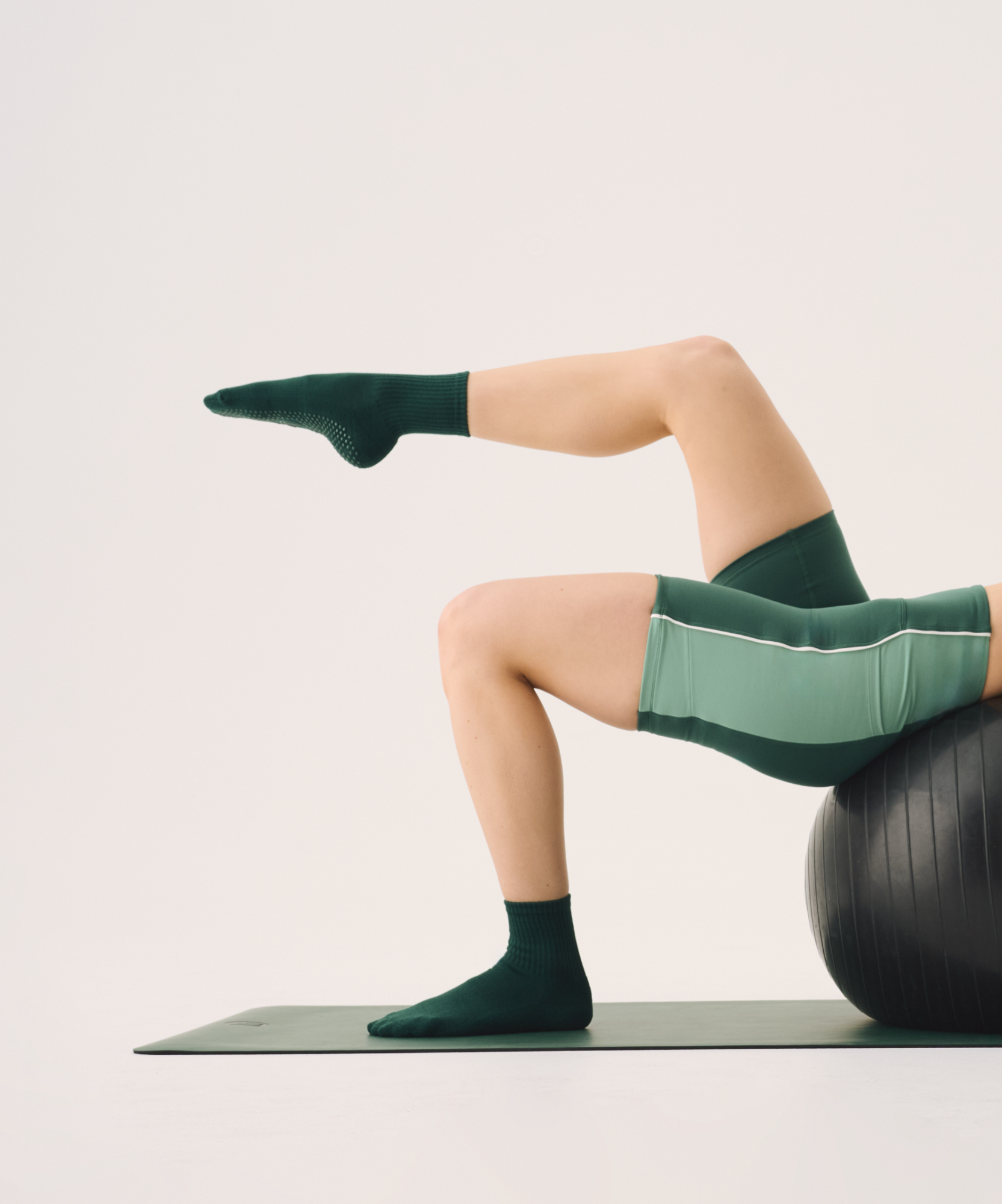 MoveActive – Engroshandel Strømper - Dame – Crew Non Slip Grip Strømper - Skovgrøn4